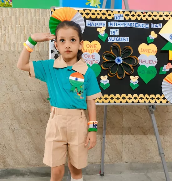 Independence Day celebration in playschool near lakkarpur faridabad